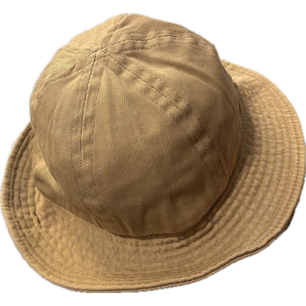 Vintage Polo Ralph Lauren Bucket Hat Large Khaki Tan Cotton Made in USA Men